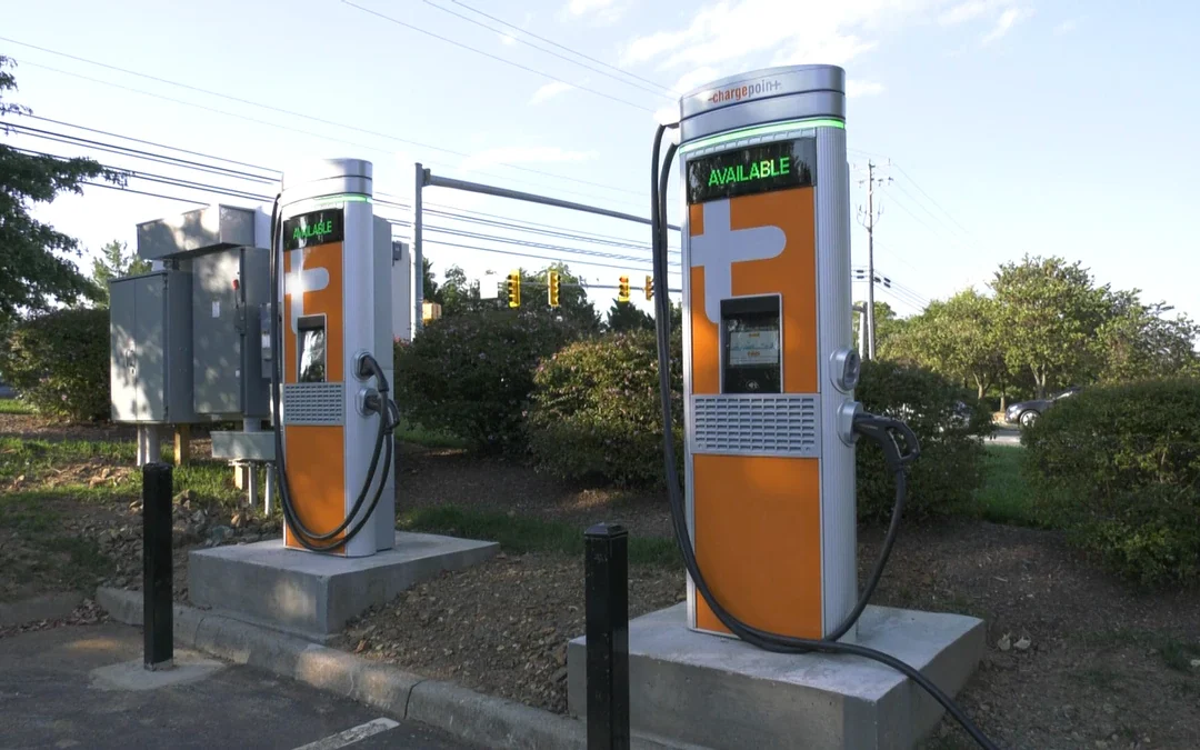 EV chargers installed at the Market at Mill Creek
