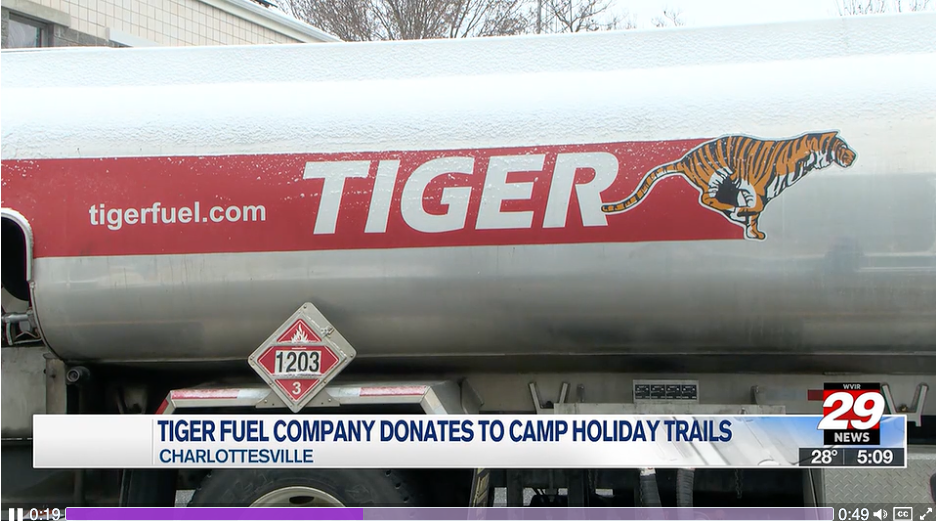 NBC29: Tiger Fuel Donates to Camp Holiday Trails